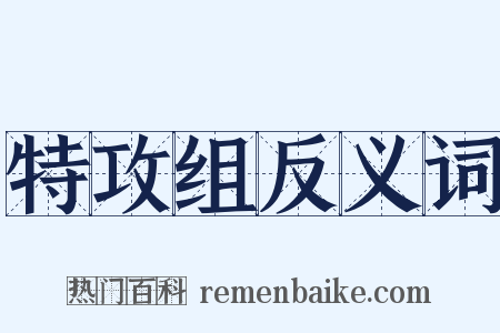 特攻组反义词是什么意思的图片